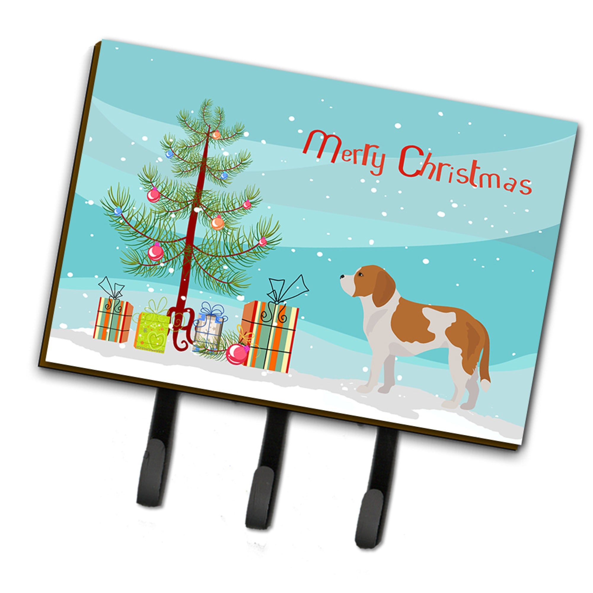 Caroline'S Treasures Beaglier #1 Christmas Tree Leash Or Key Holder Hooks, Multicolor